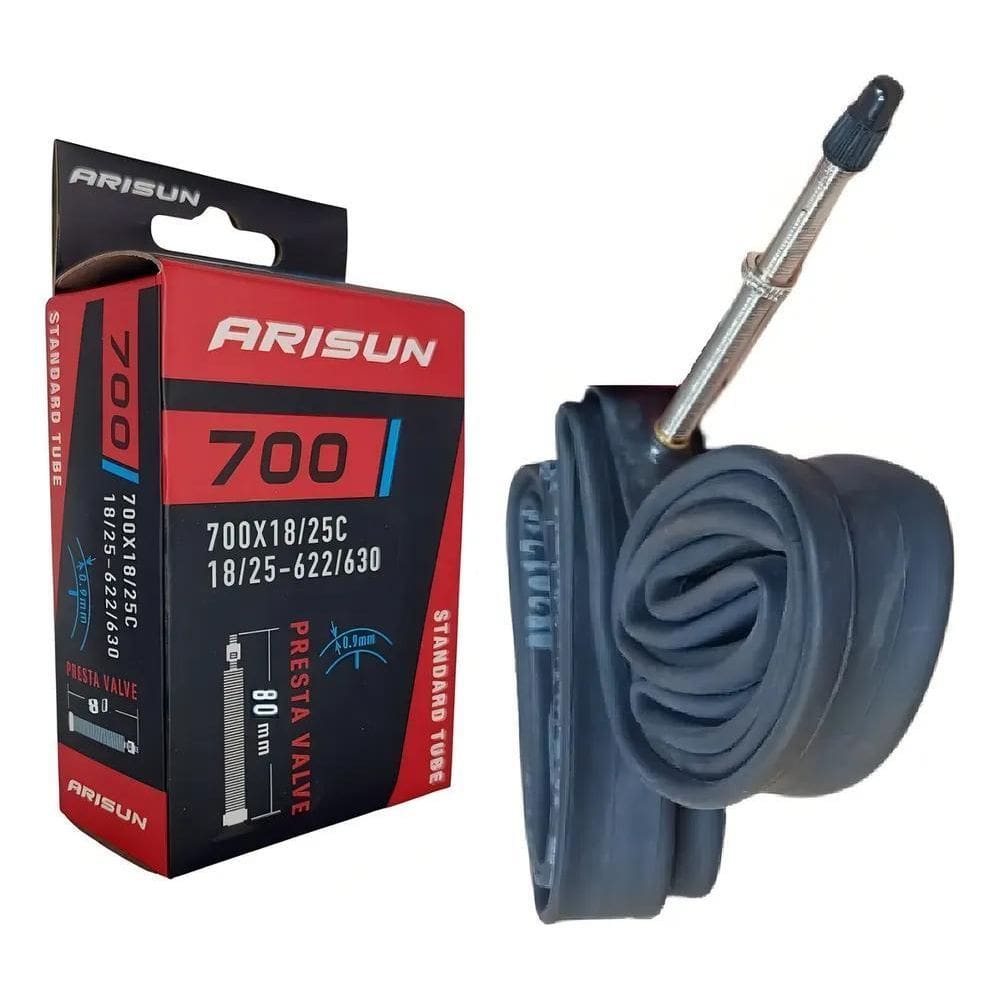 Câmara De Ar 700 X 18/25 Arisun Light Presta Bico Longo 80Mm