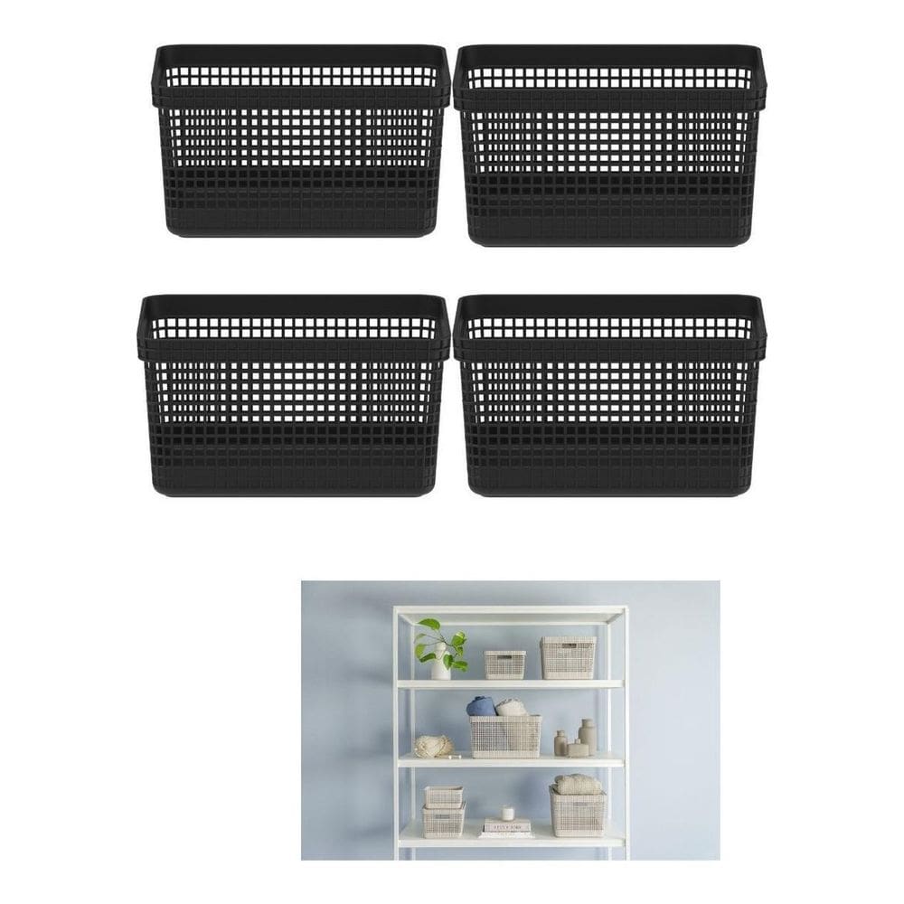 Kit Cestos Organizadores Caixa Organizadora Brinquedos 8L