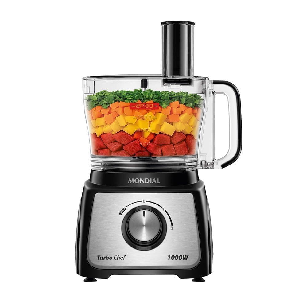 Multiprocessador Turbo Chef 3 Em 1 Mondial Preto 1000W MPN-02-BE 220V