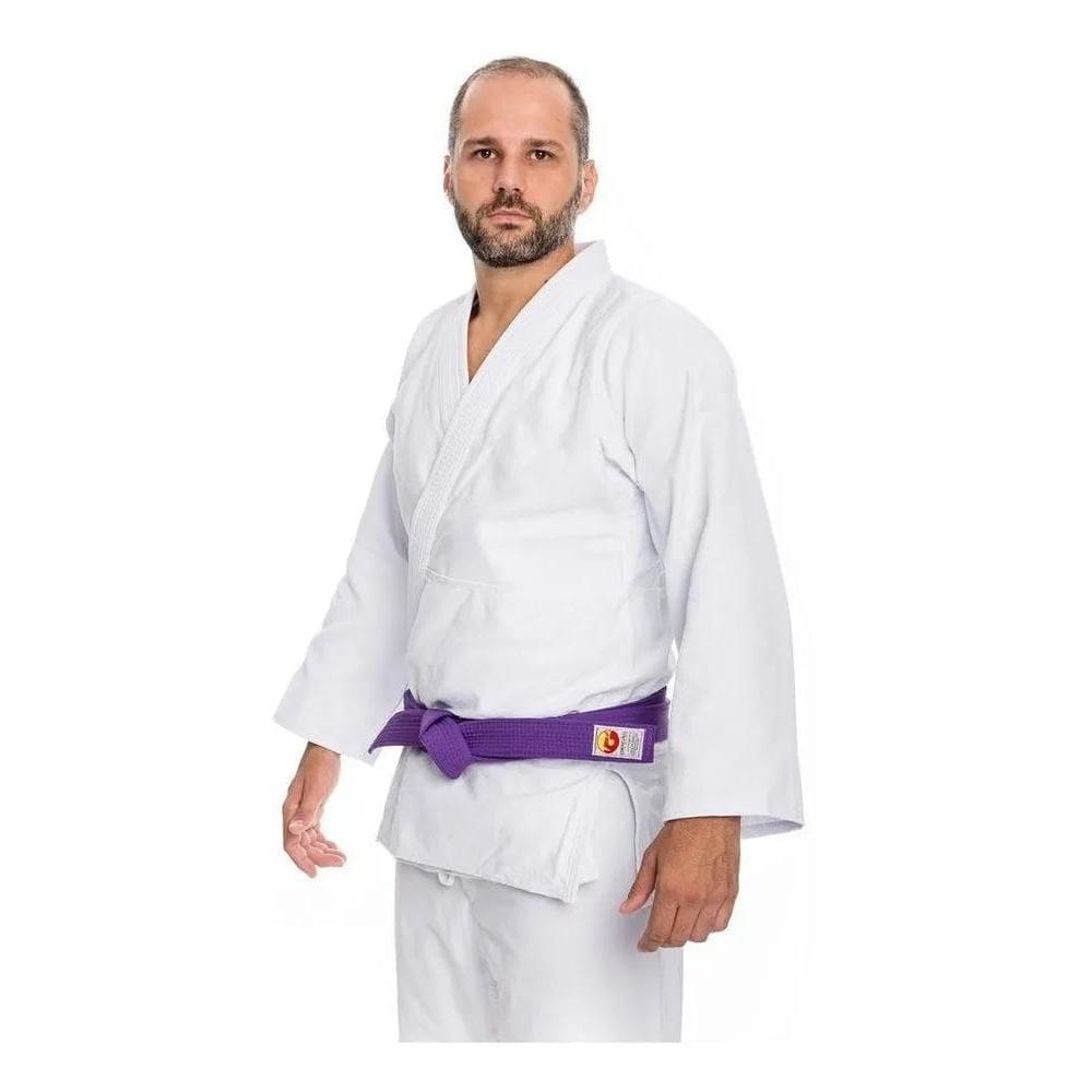 Kimono Judo Trançado Bronze Adulto Branco