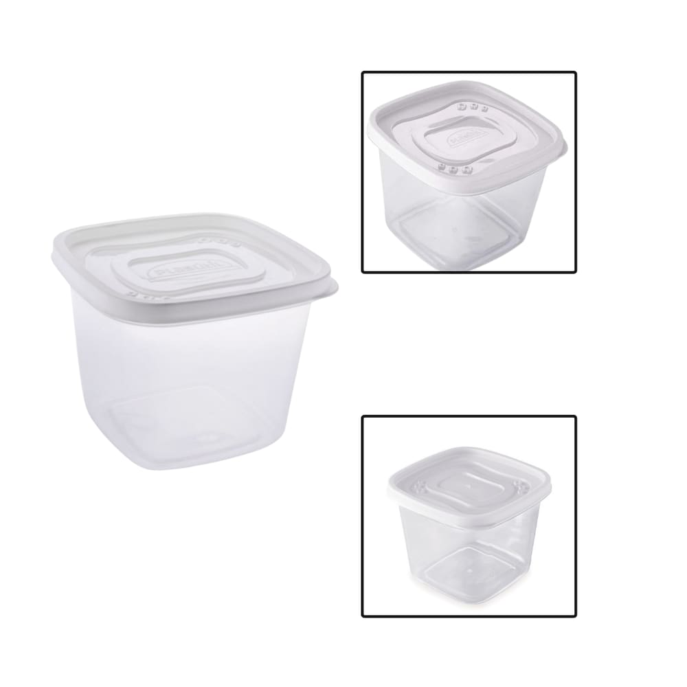 Pote de Plastico Quadrado 1,2L