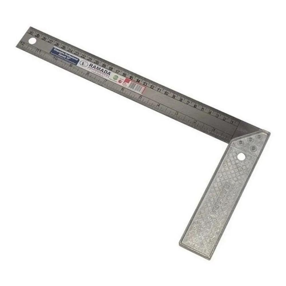 Esquadro De Aluminio 12 Ramada 30Cm