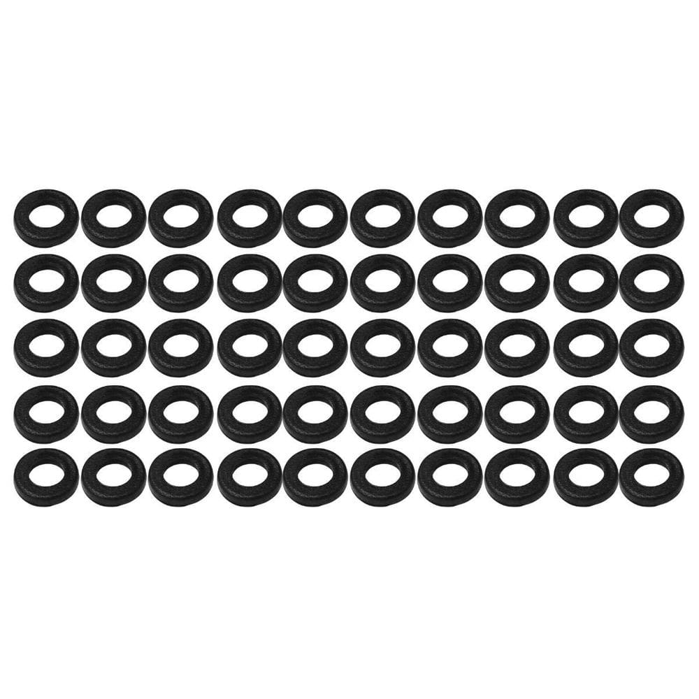 Kit 50 Arruela Plástica Preta De Parafuso Afinação Bateria
