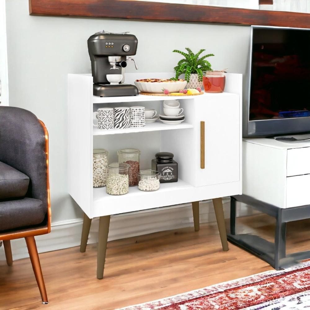 Aparador com Nichos Café II Branco Bechara