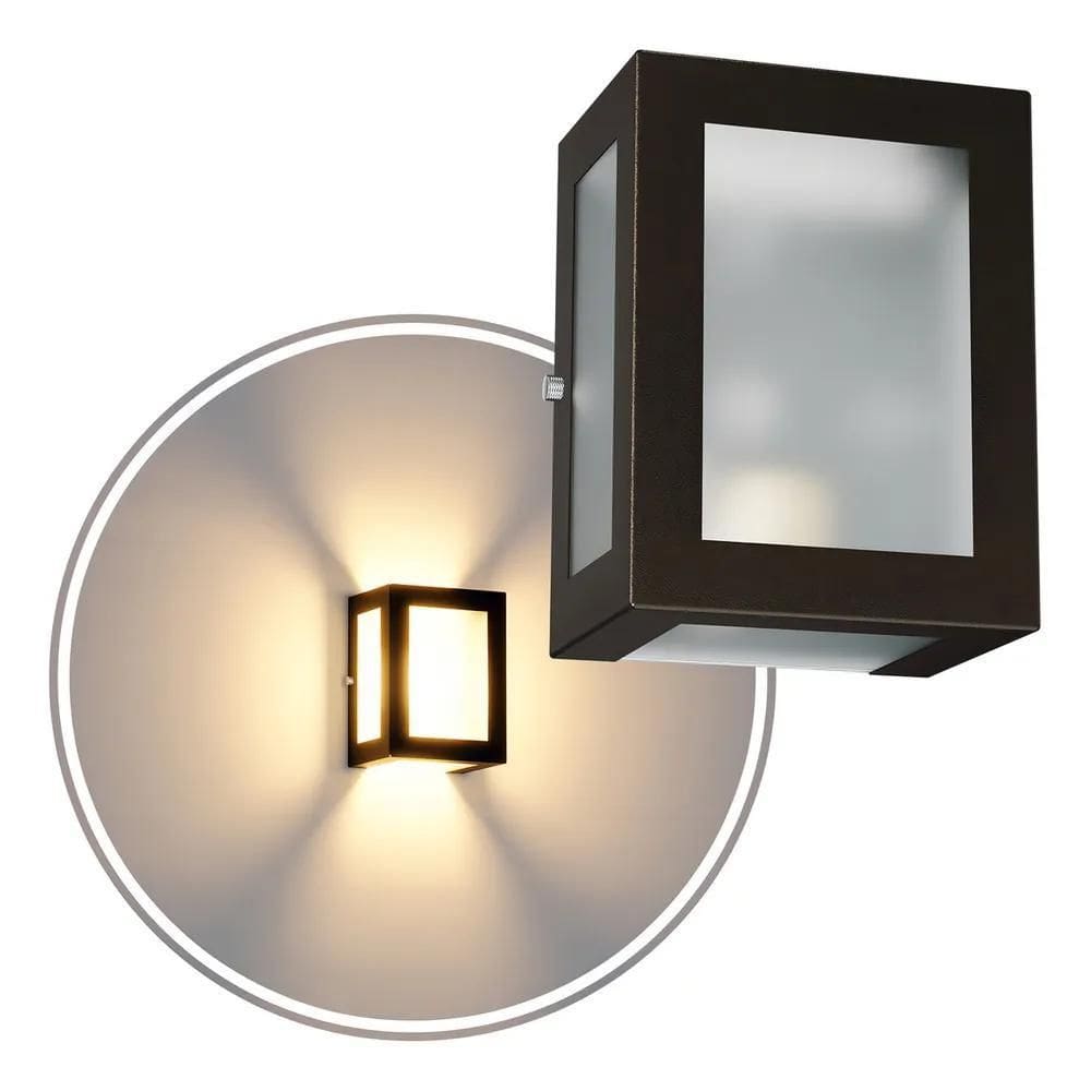 Arandela Externa 5 Vidros Luminária De Parede E27 Cor Marrom
