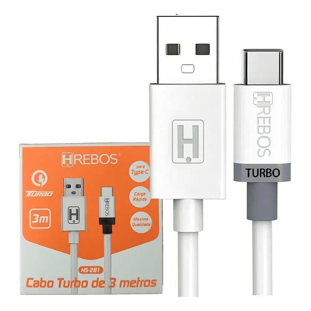 Cabo Usb Tipo C 3 Metros Para Samsung Galaxy A12 A32 A53 M53