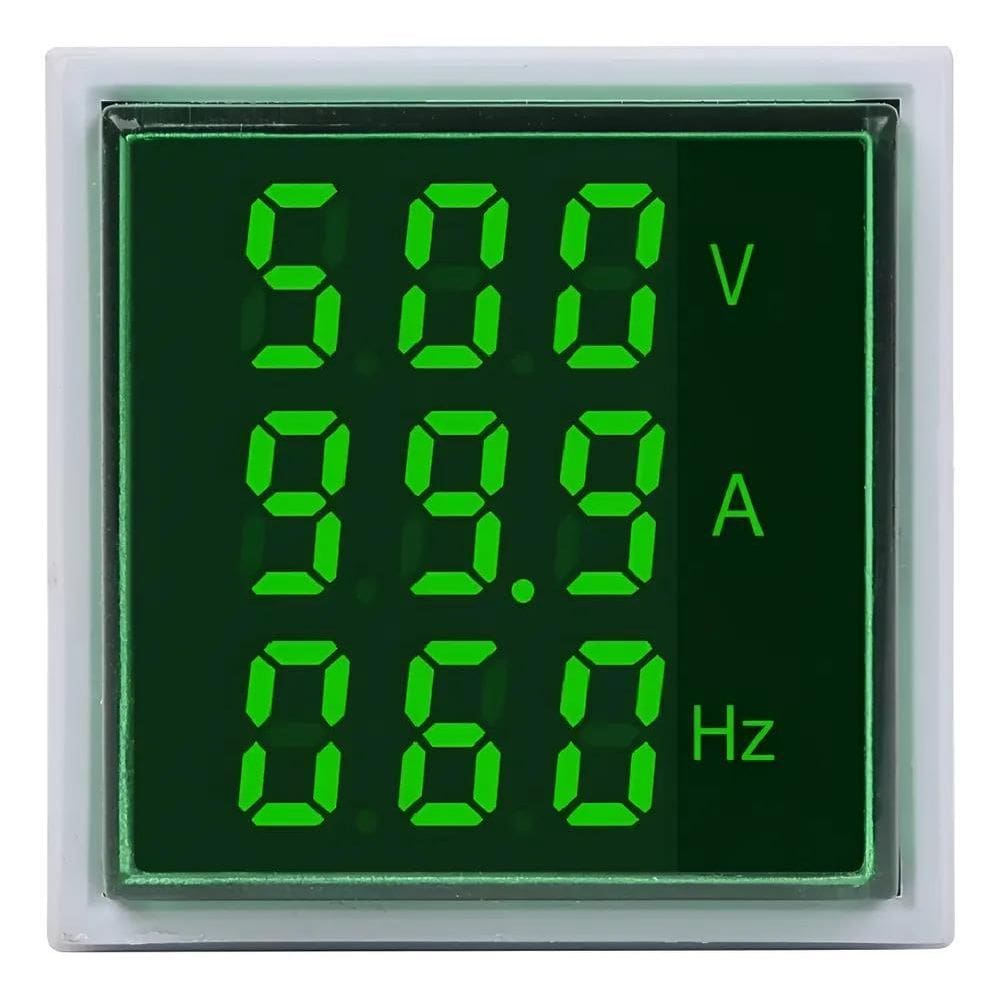 Voltímetro Amperímetro Frequencímetro Painel Embutir 22Mm