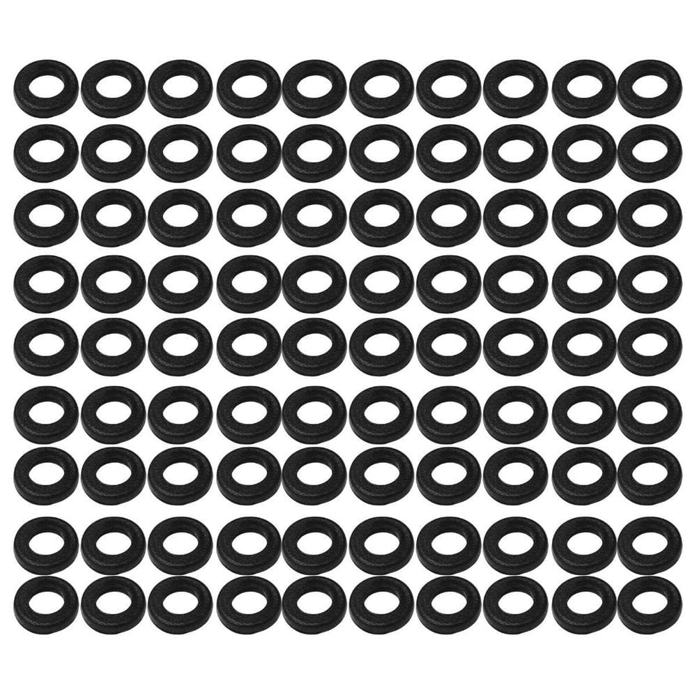 Kit 90 Arruela Plástica Preta De Parafuso Afinação Bateria