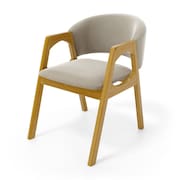 Cadeira Agatha Madeira Maciça Estofada Para Mesa De jantar