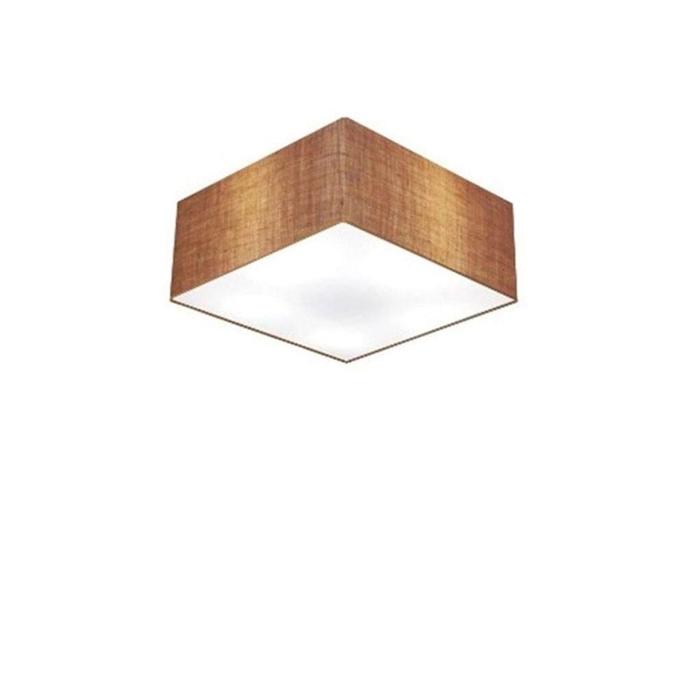 Plafon De Sobrepor Quadrado Sp-3000 Cúpula Cor Palha