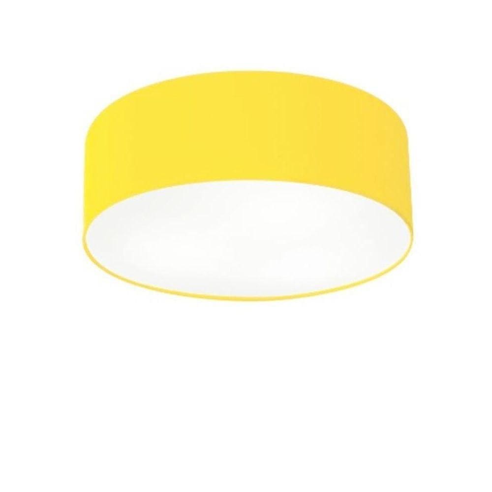 Plafon De Sobrepor Cilíndrico Sp-3046 Cúpula Cor Amarelo