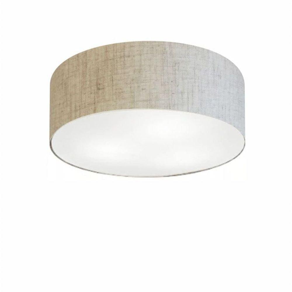 Plafon De Sobrepor Cilíndrico Sp-3005 Cúpula Cor Rústico Bege
