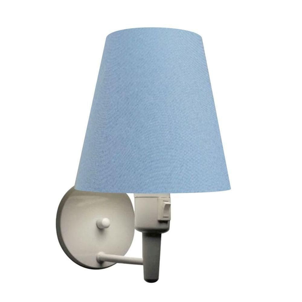 Plafon Quadrado Vivare Md-3001 Cúpula Em Tecido 12/35x35cm - Bivolt Branco-azul-bebê 110v/220v