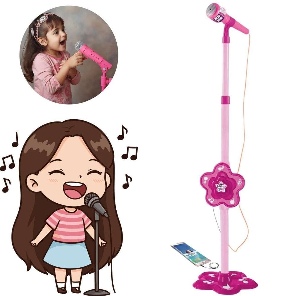 Microfone Infantil Rosa Educativo Dia Das Crianças