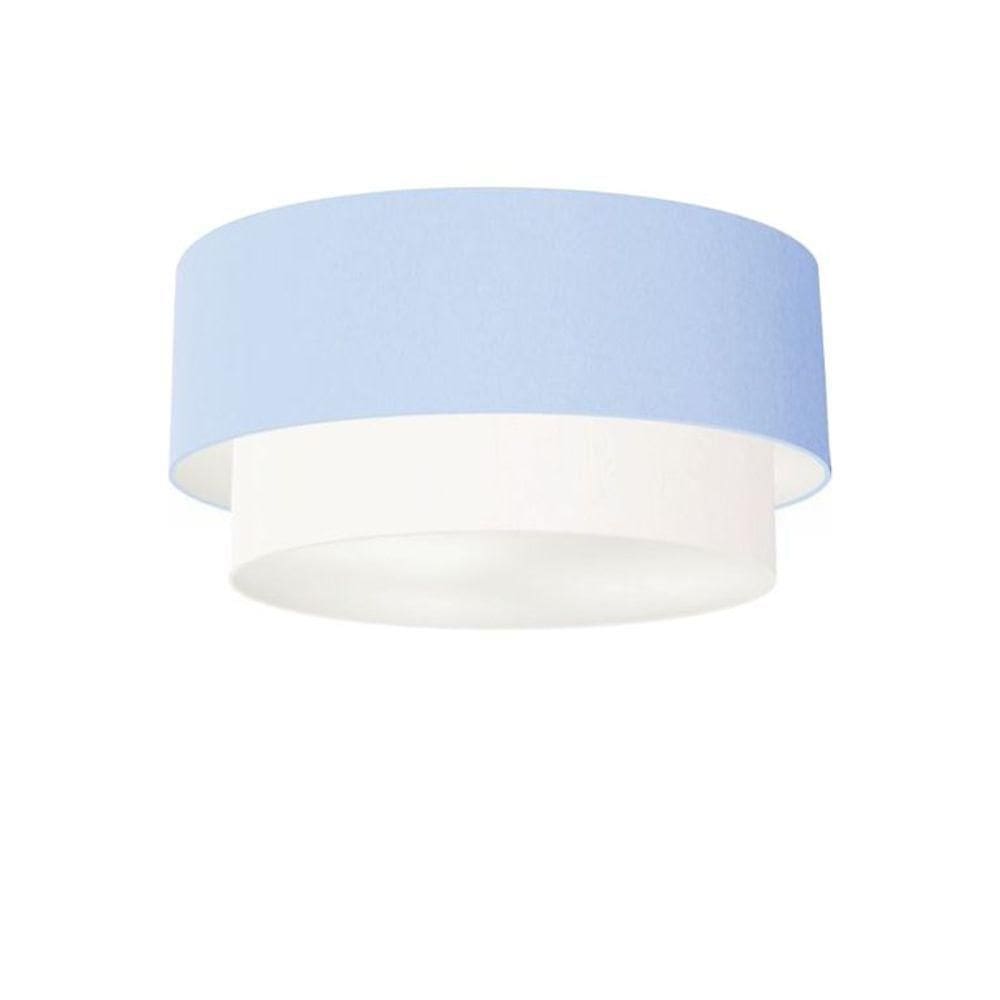 Plafon De Sobrepor Cilíndrico Sp-3062 Cúpula Cor Azul Bebê Branco