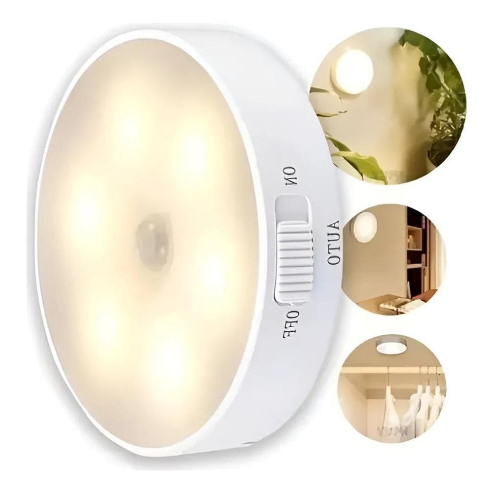 Lâmpada Inteligente Sem Fio Sensor Indução Recarregável Usb