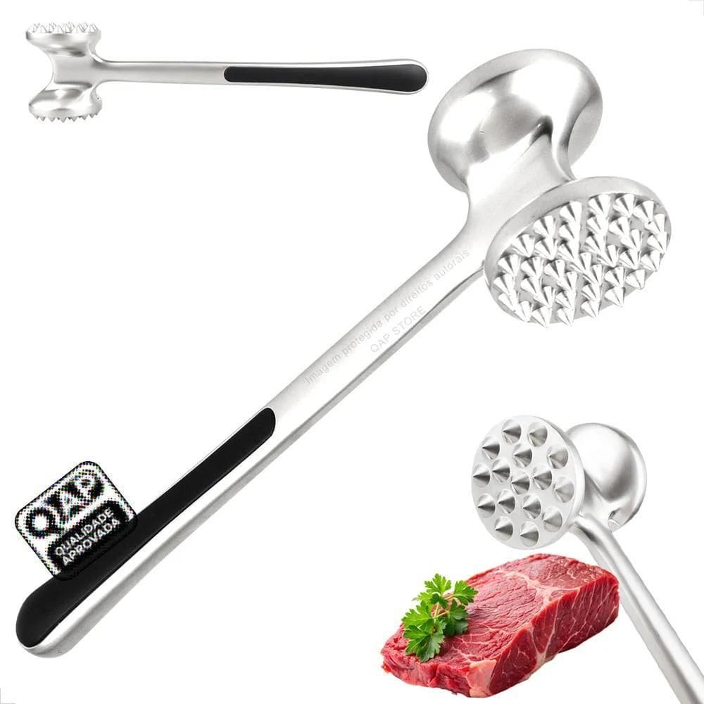 5X Martelo De Carne Amaciador Batedor Bife Profissional Zinc