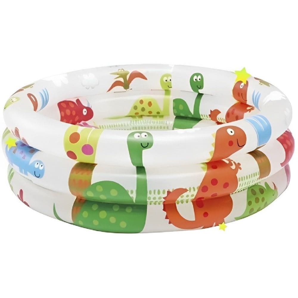 Piscina Inflável redonda 61x22cm com Desenho de Dinossauro 28 Litros - 57106 - INTEX