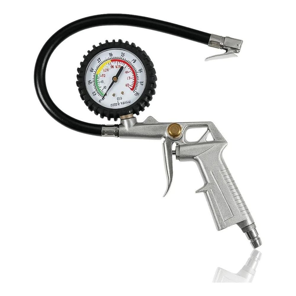 Calibrador De Pneus 1/4 Npt C Manômetro 220 Psi 16 Bar Infla