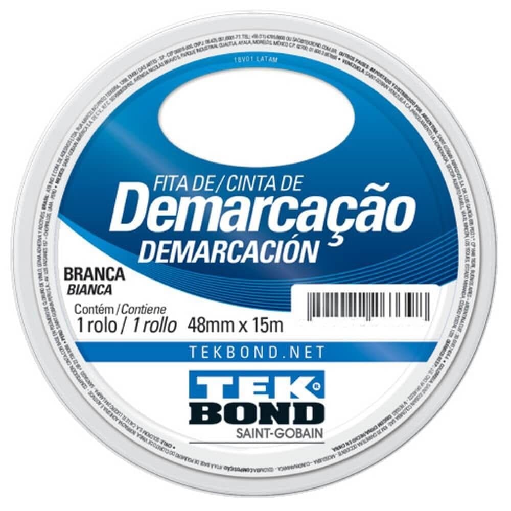 Fita de Demarcação Branca 48mm x 15 Metros - 21271048200 - TEKBOND