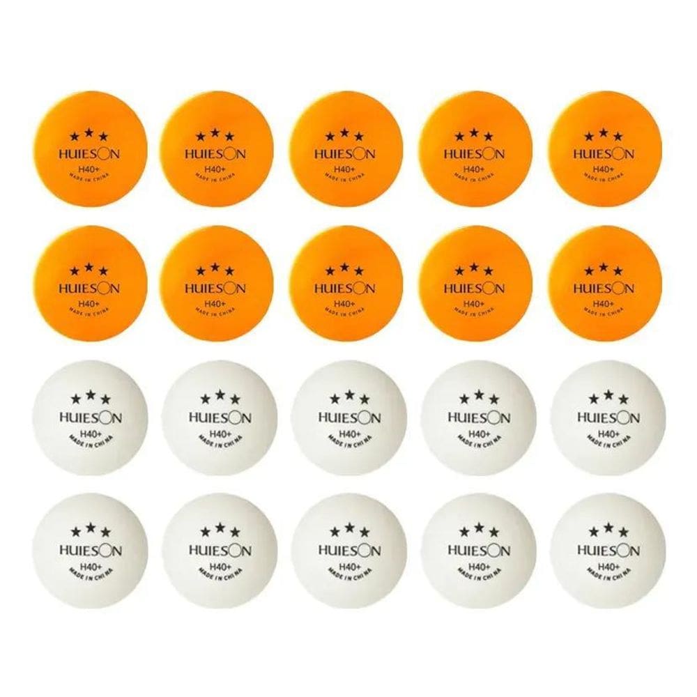 10 Bolas Tênis De Mesa Huieson 3 Estrelas 40Mm Celulóide