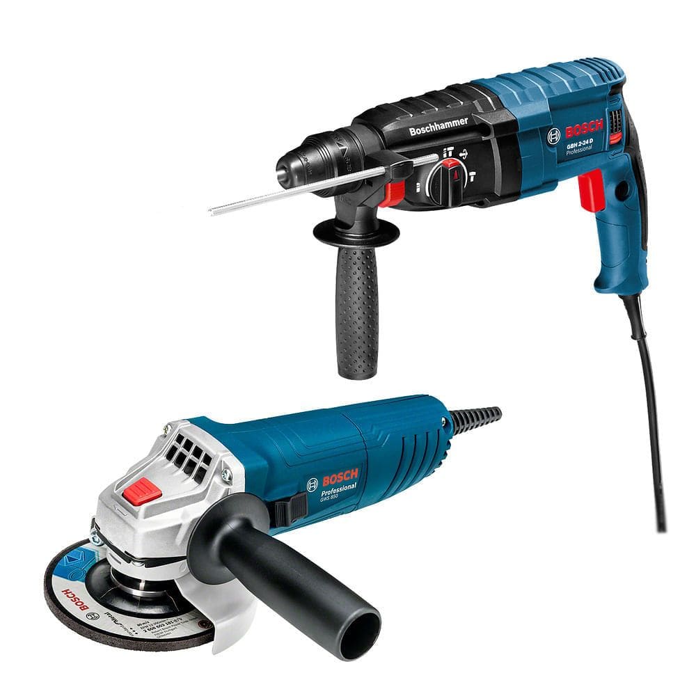 Combo Martelete Perfurador Rompedor - GBH2-24 D + Esmerilhadeira Angular 110 Volts - GWS850 - BOSCH