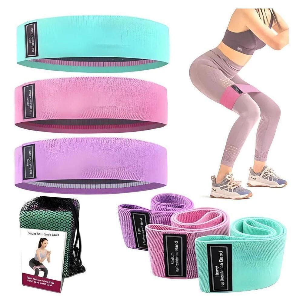 Faixas Eláticas Treino Para Pernas 3 Niveis Fitness