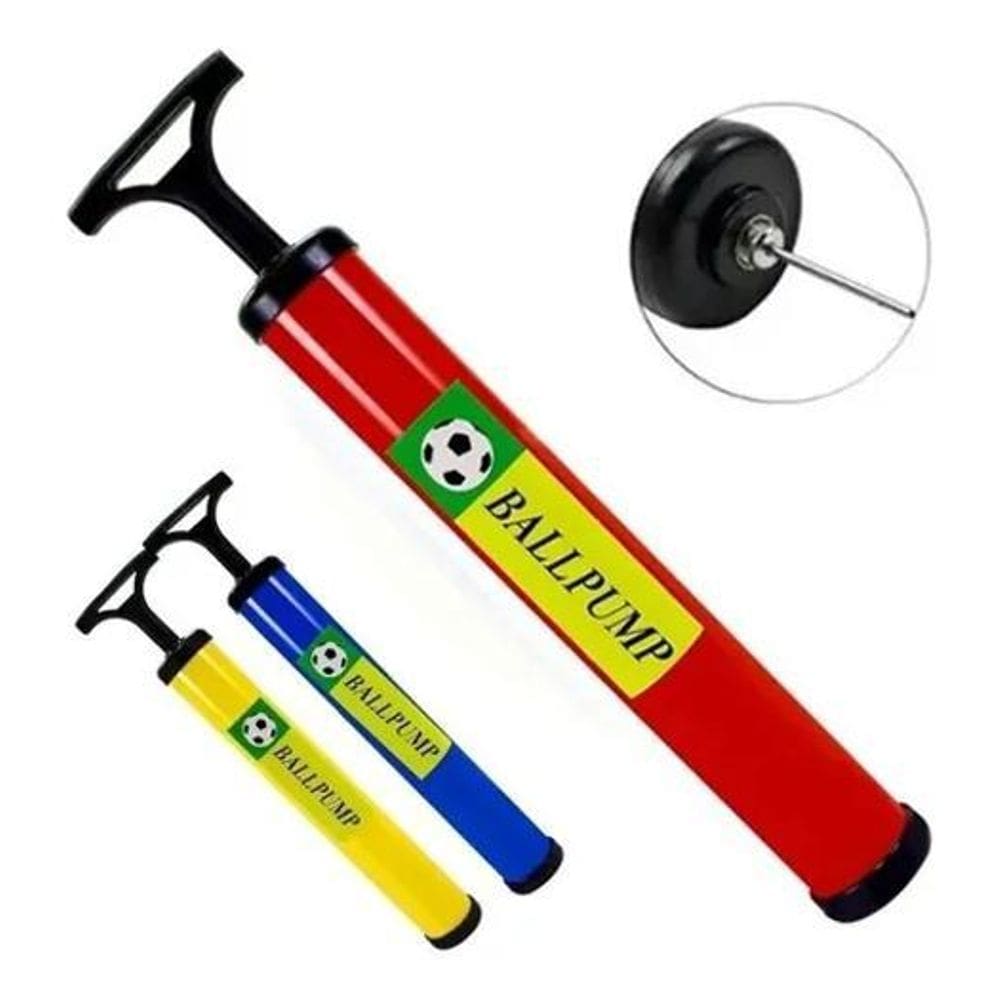 Bomba De Ar Manual Para Encher Bola Futebol Vôlei Com Bico C