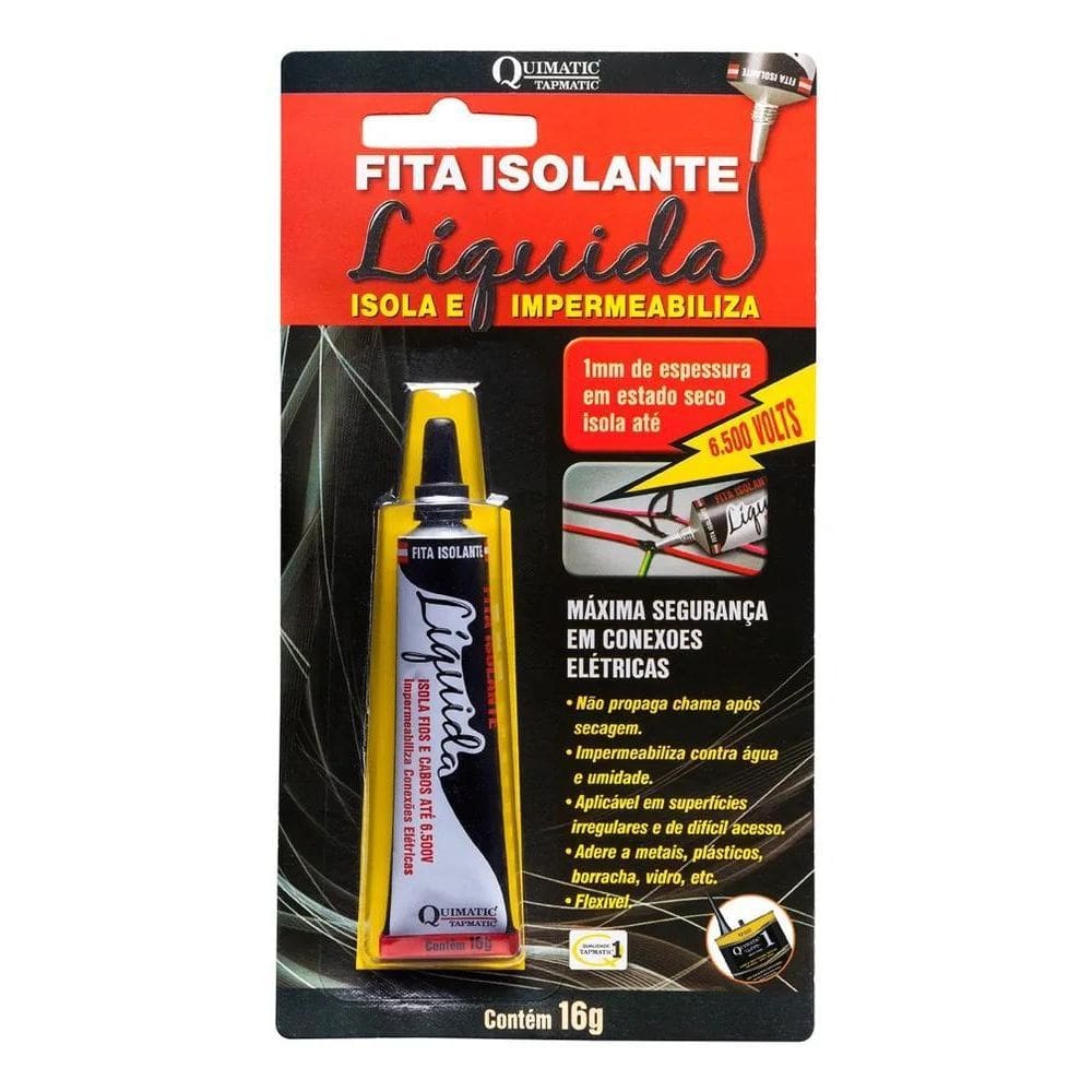 Fita Isolante Líquida Impermeabiliza Isola Fios Até 6500V