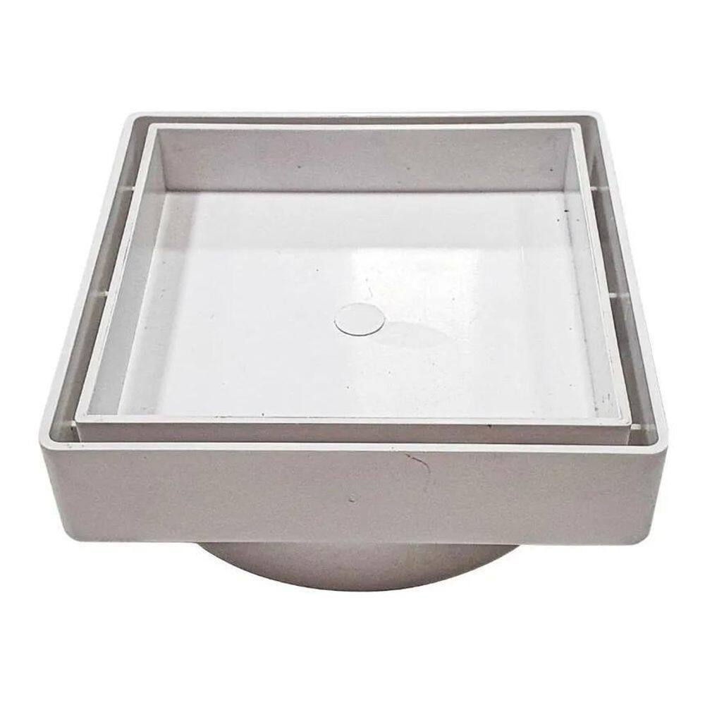 Ralo 10X10 Oculto Para Piso/Porcelanato - Branco