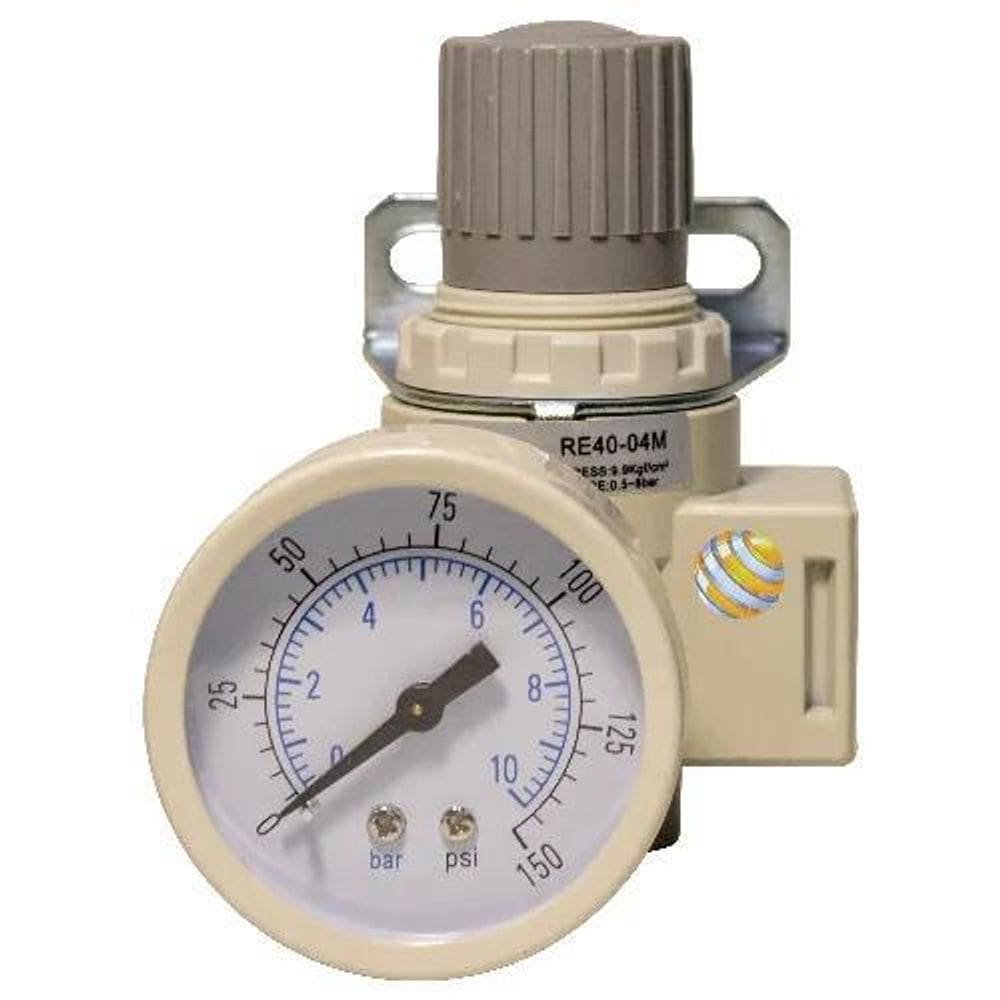 Regulador De Pressão Ar Comprimido Rosca 1/2 Com Manômetro