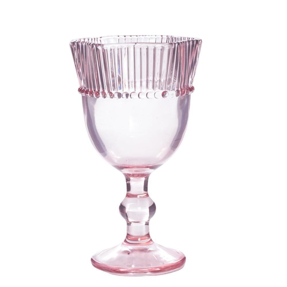 Jogo De Taça De Vidro Linx Rosa 270 Ml 6 Peças