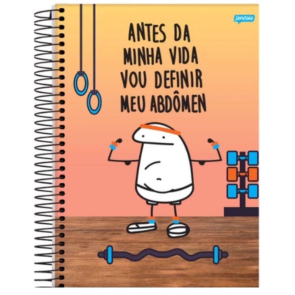 Caderno Universitário 80 Folhas Flork Capa 3 - Jandaia