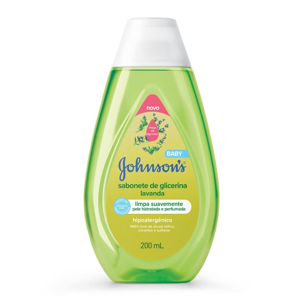 Sabonete de Glicerina Infantil Liquido Baby Johsonn`s Lavanda 200ml