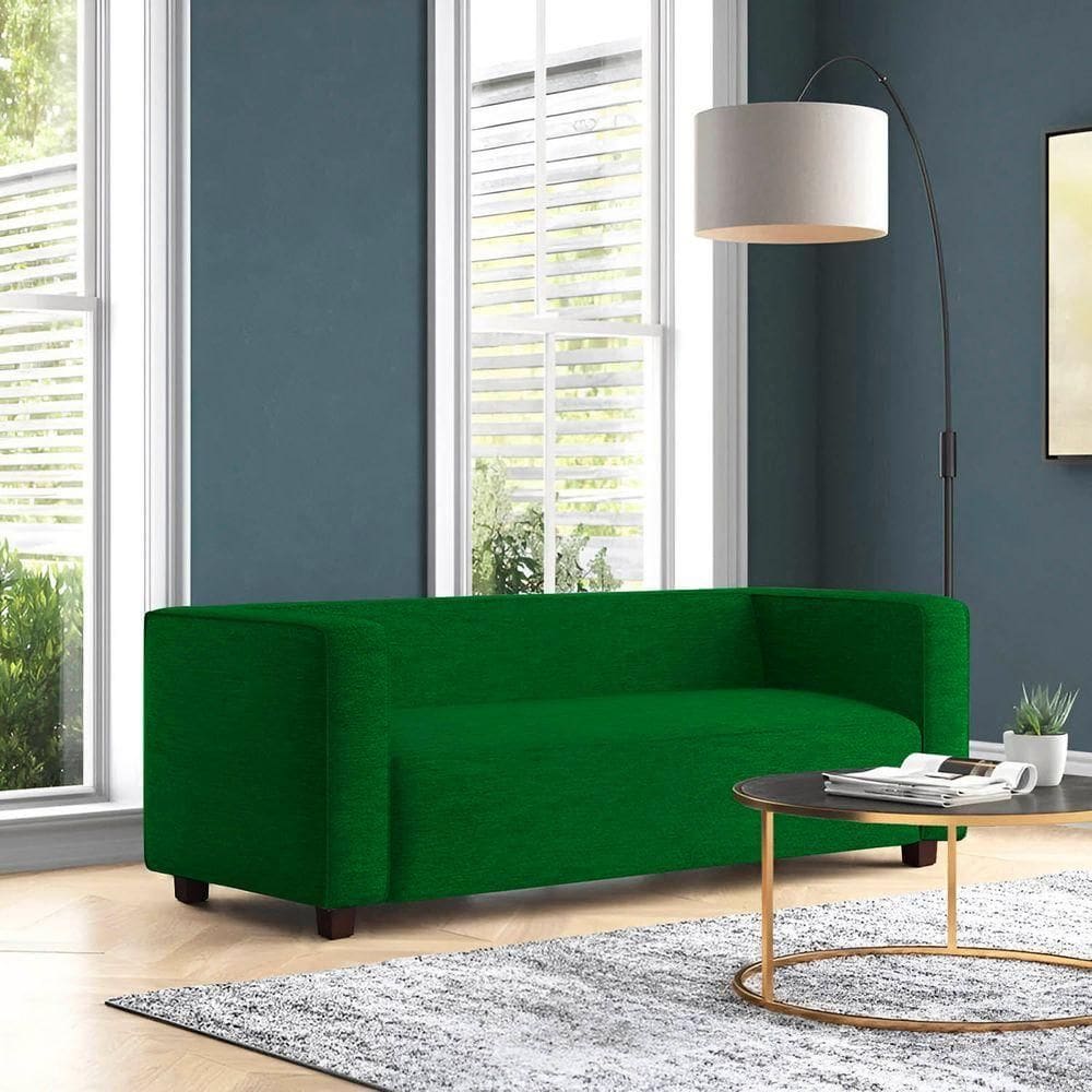 Sofá Namoradeira Amsterdam 1,40m Suede Verde - Inova Decorações