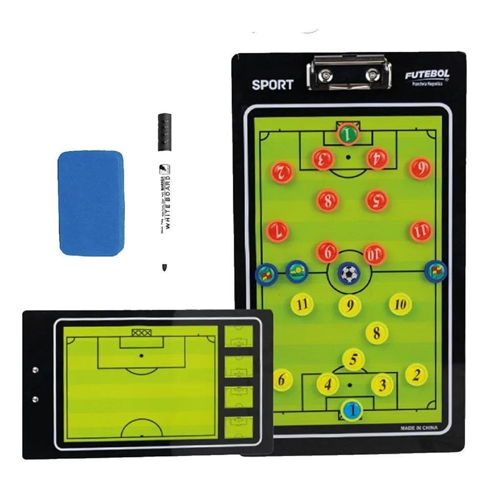 Prancheta Futebol Quadro Magnético Imã Kit 30 Peças