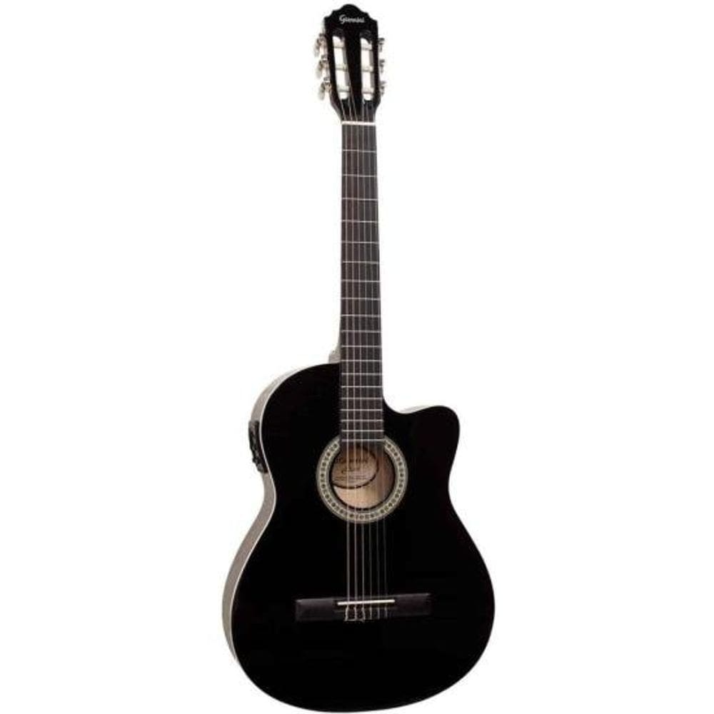 Violão Giannini Start NF14 CEQ Eletroacústico Nylon Preto