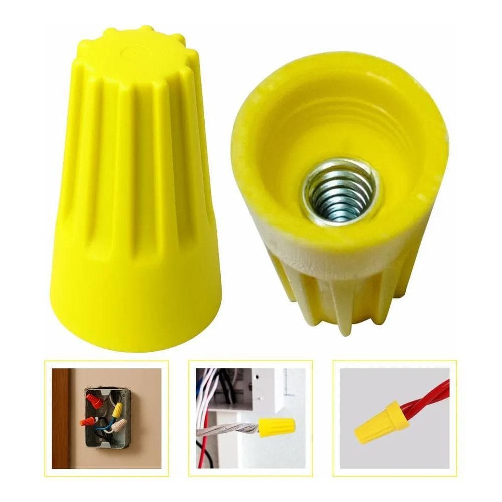 100Un Conector Emenda Rápida Torção 0,8 Á 7,5Mm - Amarelo