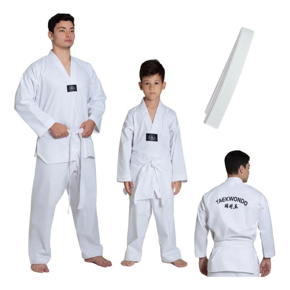 3X Dobook Kimono Roupa Taekwondo Algodão Adulto/Infantil +Fa