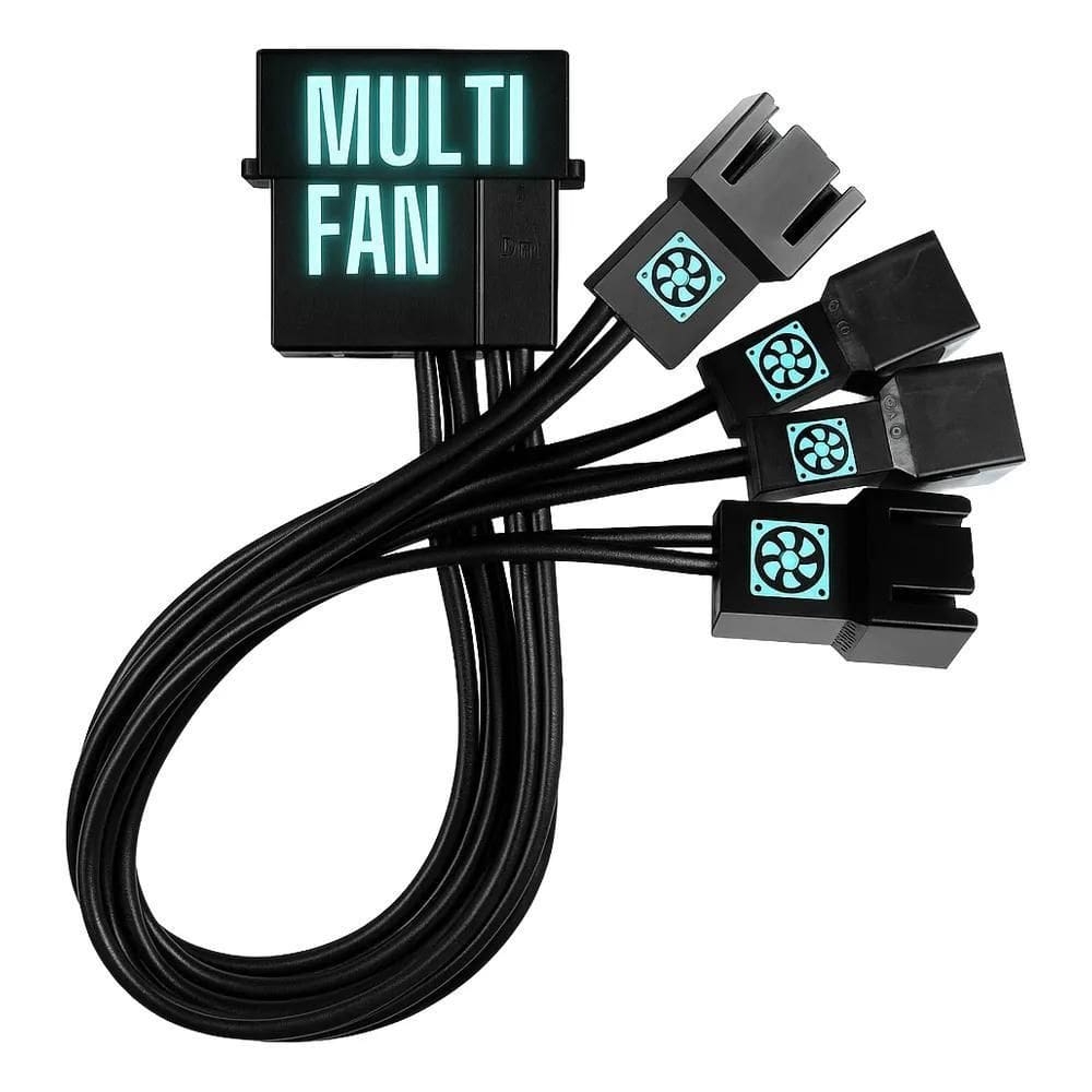 3X Cabo Adaptador Multi Fan Molex Para 4 Coolers 3 E 4 Pinos