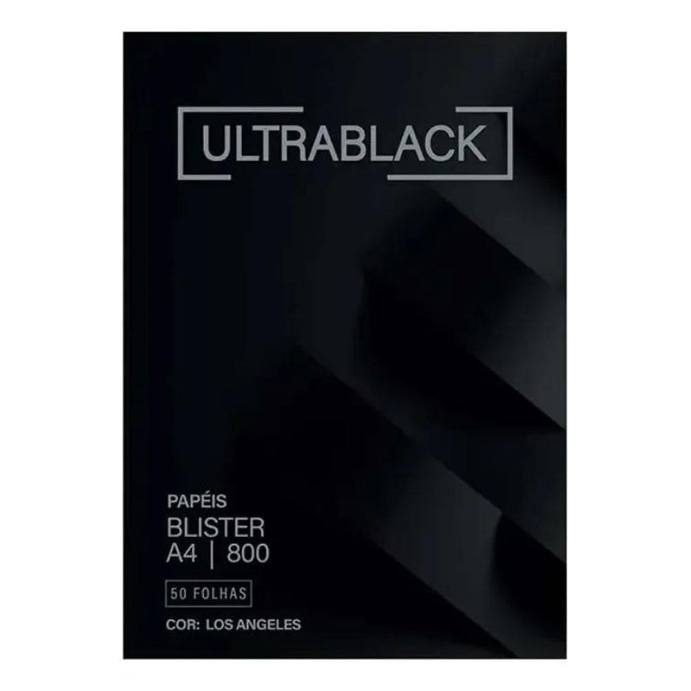 50 Folhas Papel Color Plus A4 80G Preto Los Angeles