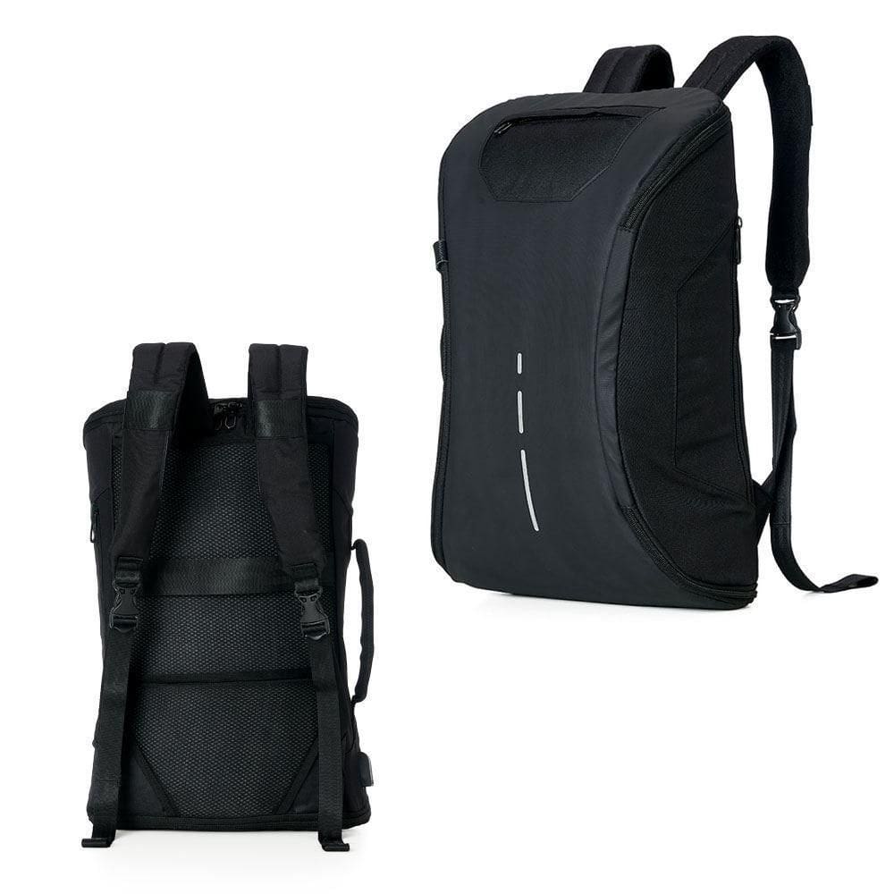 Mochila Profissional Para Notebook All Black Com Conector Usb E Divisórias Internas