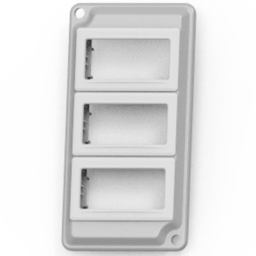 Tampa em Alumínio sem Pintura de 1”” com 3 Postos Horizontais - E011020712 - WETZEL