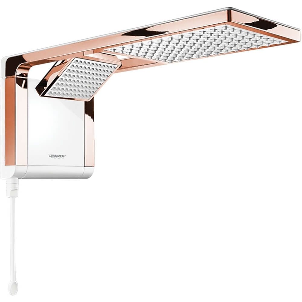 Chuveiro Acqua Duo Branco Rose Gold 127 Volts 5500 Watts - 7510126 - LORENZETTI