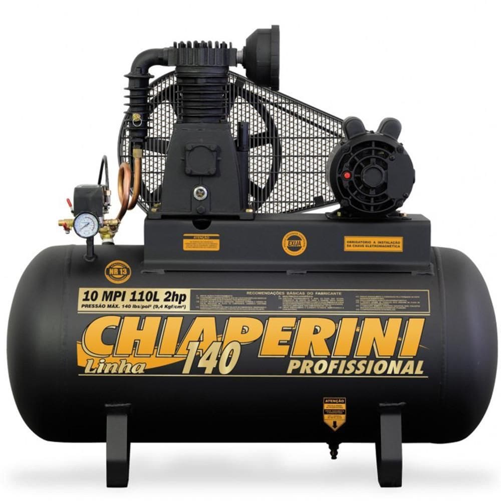 Compressor 10MPI 110L Monofásico 2HP 2P - 765 - CHIAPERINI