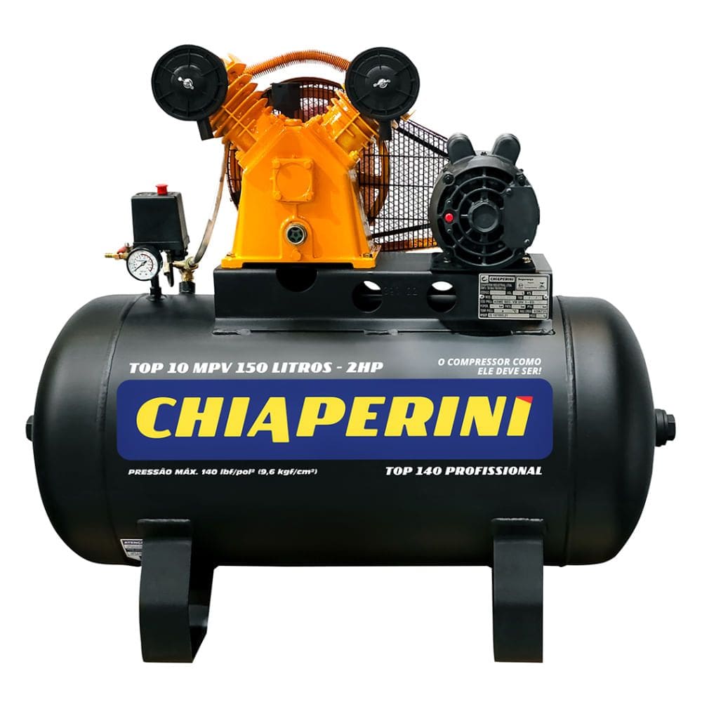 Compressor TOP 10 MPV 150 Litros MONO 220 Volts - 16786 - CHIAPERINI