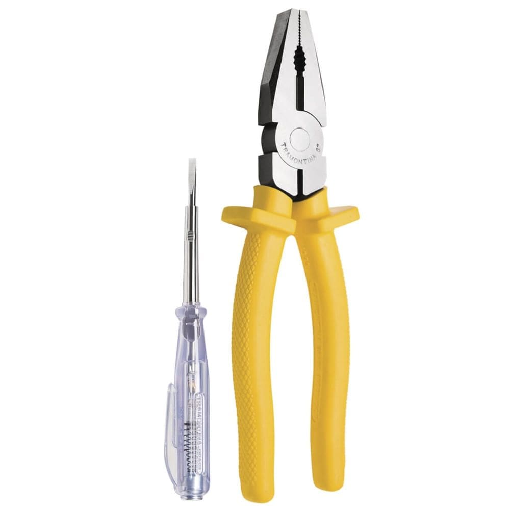 Kit de Alicate Universal 8”” + Chave Teste 1/8 x 3”” - 43408157 - TRAMONTINA