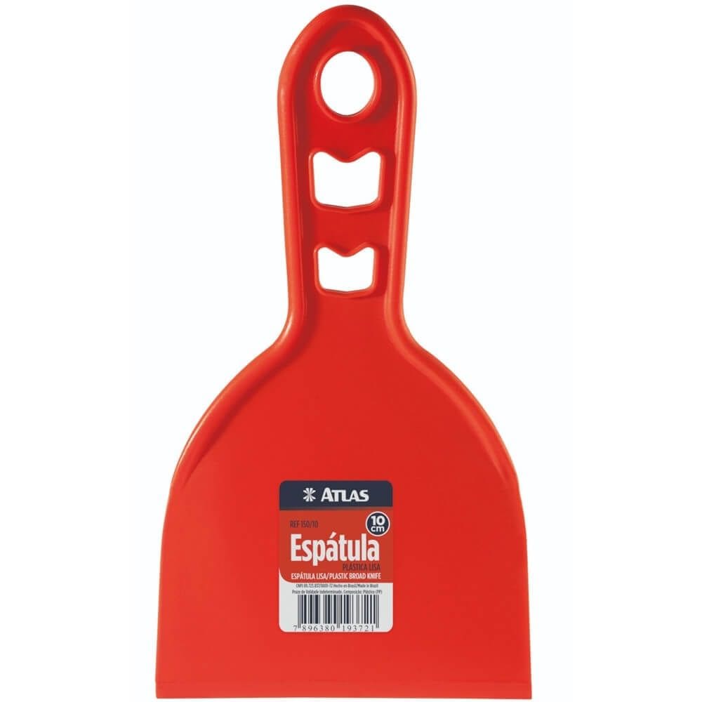 Espátula Plástica Lisa com Cabo 100mm - 150/10 - PINCÉIS ATLAS