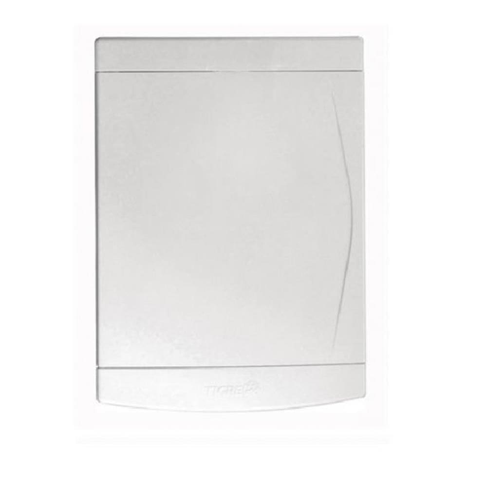 Quadro de Distribuição Embutir para 12/16 Disjuntores Sem Barramento Porta Branca - 33.04.699.5 - TIGRE