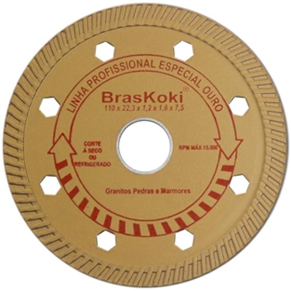 Disco Ouro 110mm para Granito e Mármore - 22.0840202 - BRASKOKI